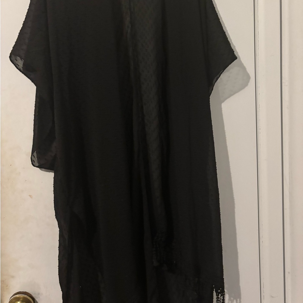 Time and Tru Black Sheer Cover-Up